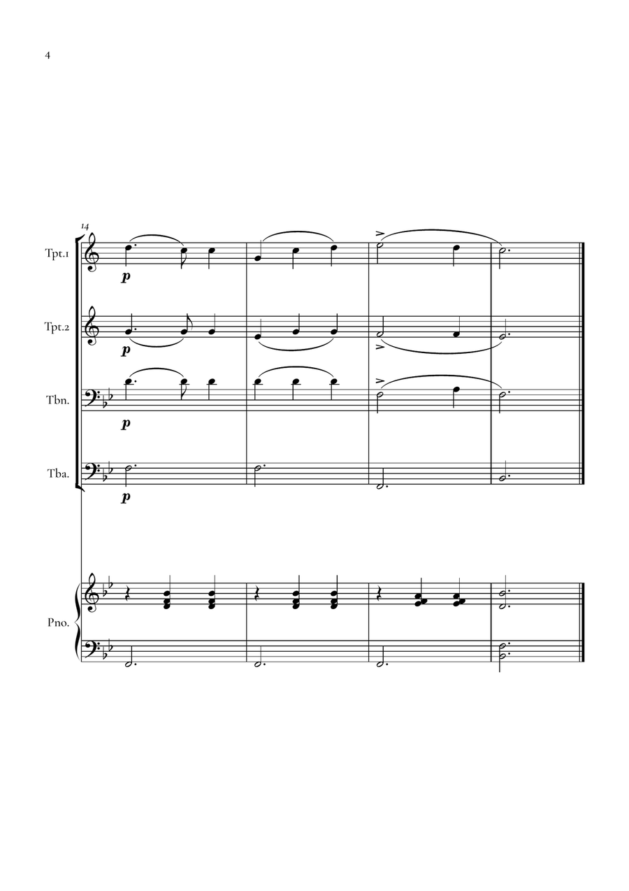 German Dance in Bb, Opus 33, D. 783, N°7 by Franz Schubert Small Ensemble - Digital Sheet Music page 4