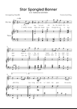 Star Spangled Banner - Nacional Anthem of the United States - Alto Sax & Piano in Bb With Lyrics
