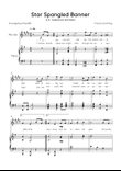 Star Spangled Banner - Nacional Anthem of the United States - Alto Sax & Piano in G With Lyrics