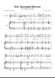 Star Spangled Banner - Nacional Anthem of the United States - Tenor Sax & Piano in Ab With Lyrics