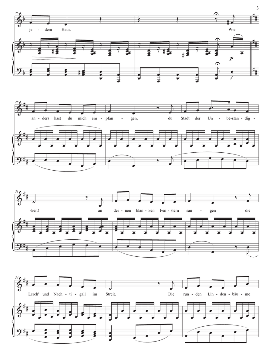 SCHUBERT: Rückblick, D. 911 no. 8 (transposed to D minor) by Franz Schubert Piano, Vocal - Digital Sheet Music page 4