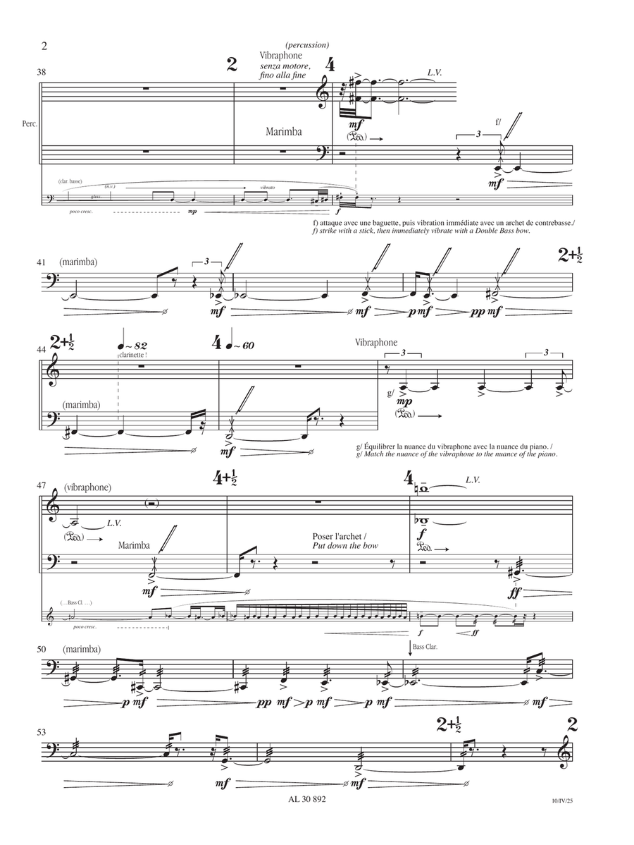 Par delà - Percussion Bass Clarinet - Digital Sheet Music page 2