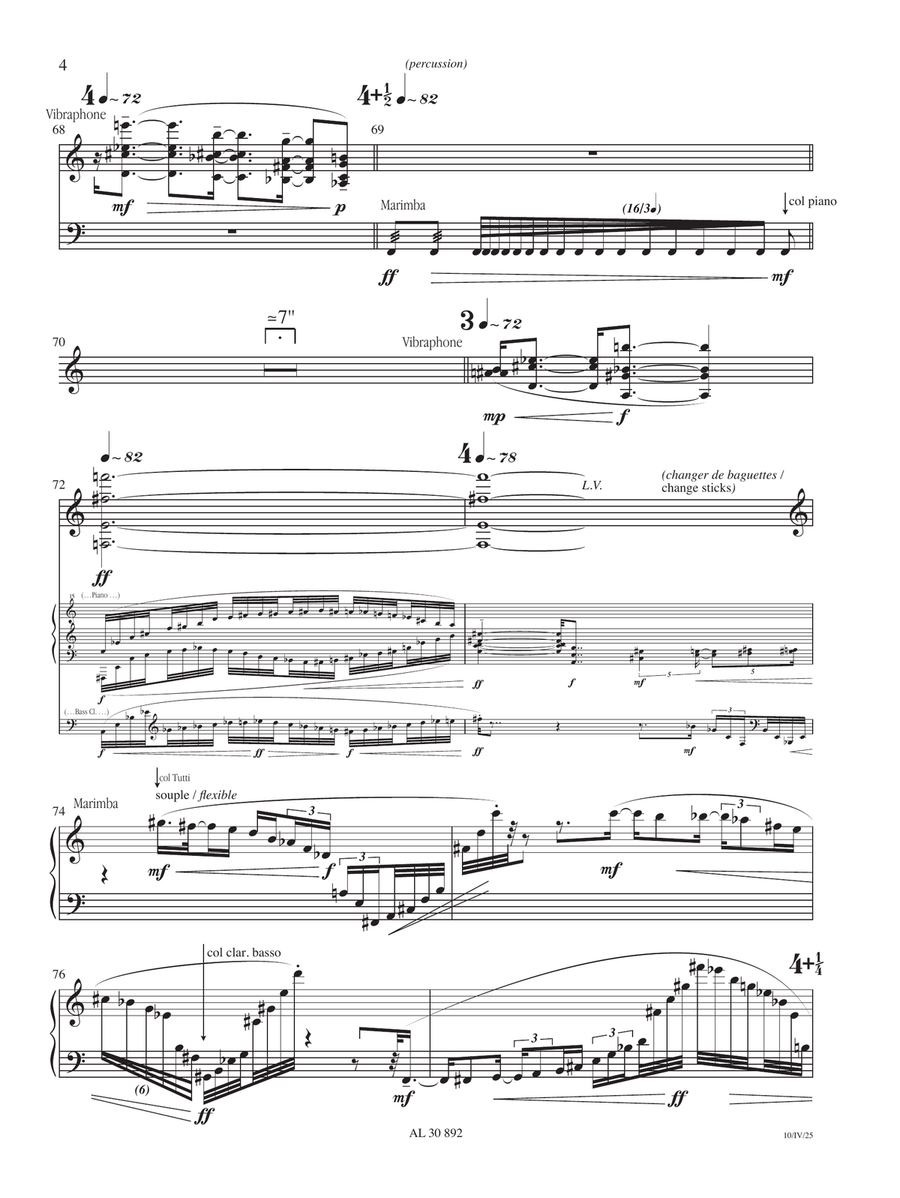 Par delà - Percussion Bass Clarinet - Digital Sheet Music page 4
