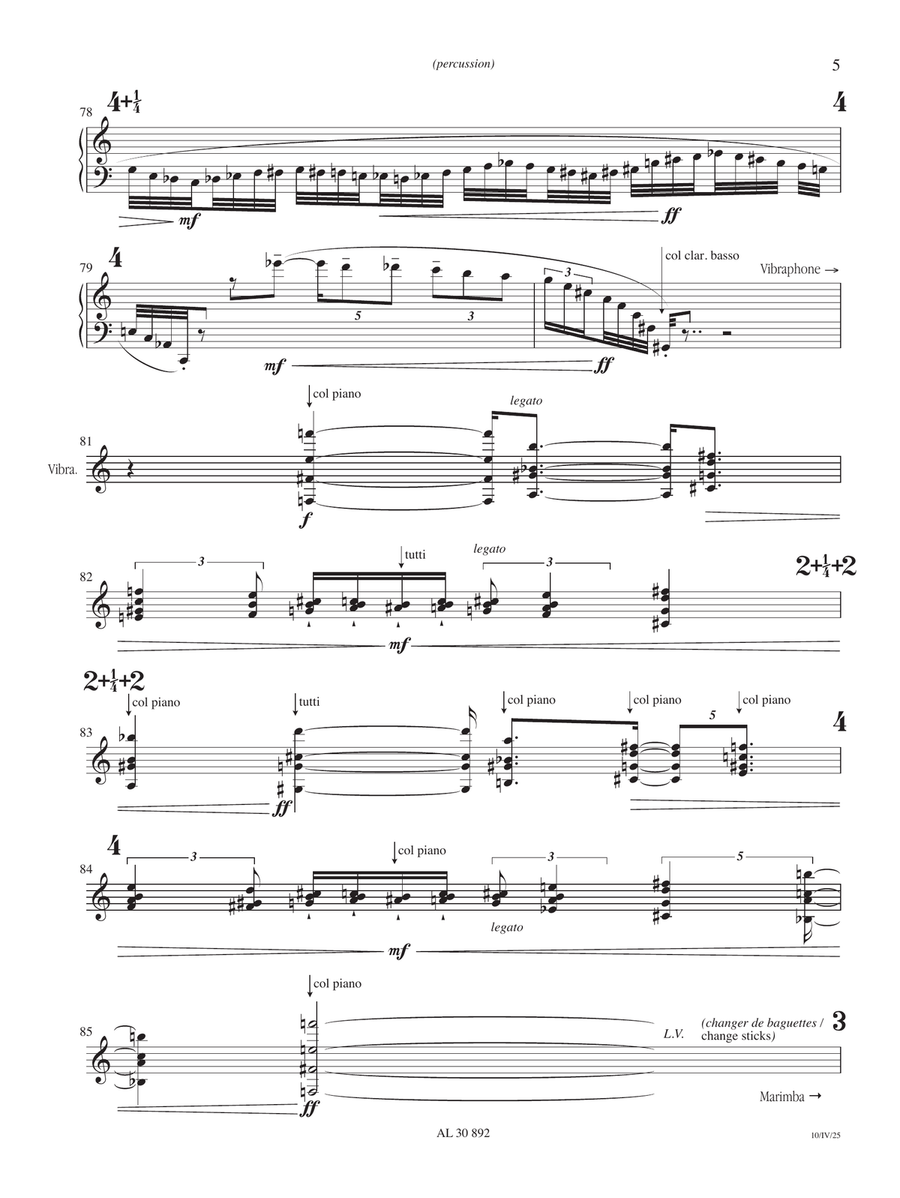 Par delà - Percussion Bass Clarinet - Digital Sheet Music page 5