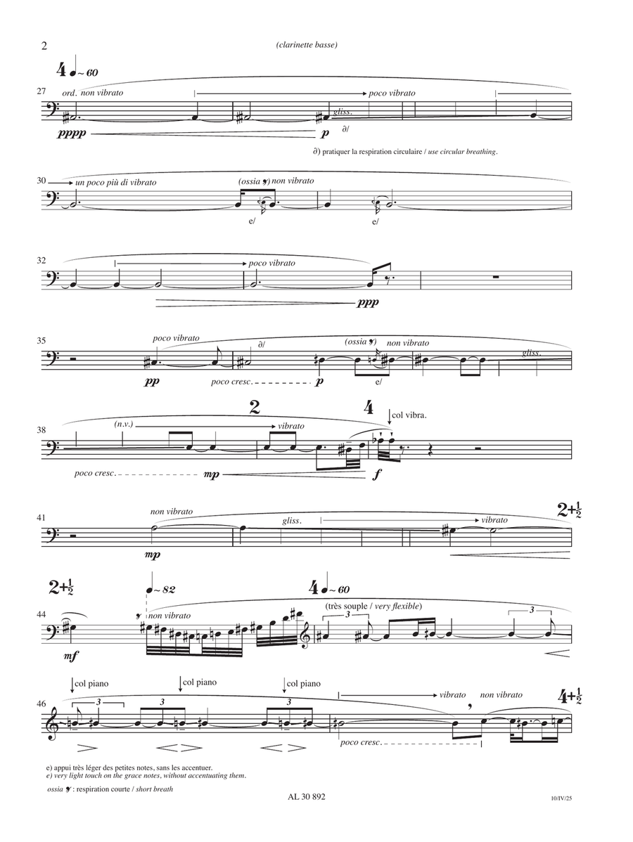 Par delà - Bass Clarinet Bass Clarinet - Digital Sheet Music page 2