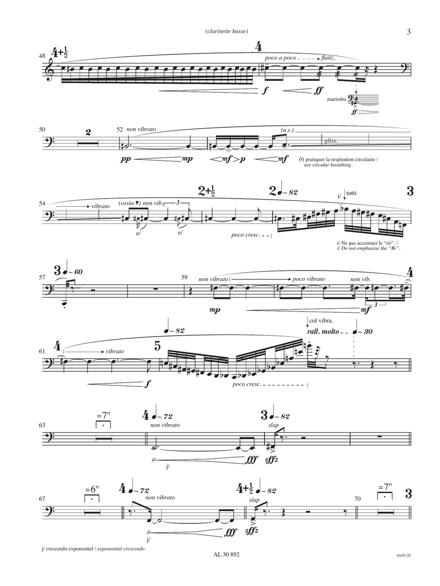 Par delà - Bass Clarinet Bass Clarinet - Digital Sheet Music page 3