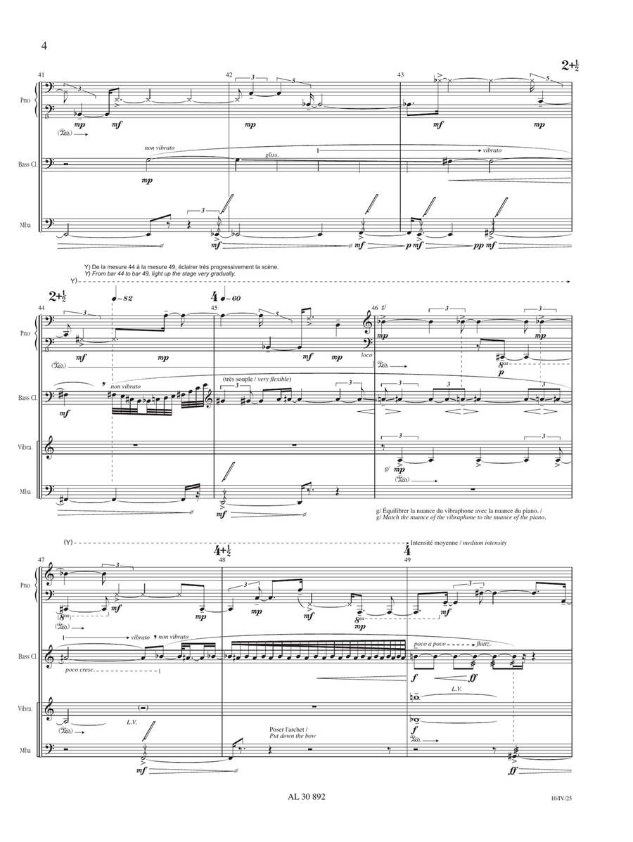 Par delà - Full Score Bass Clarinet - Digital Sheet Music page 4