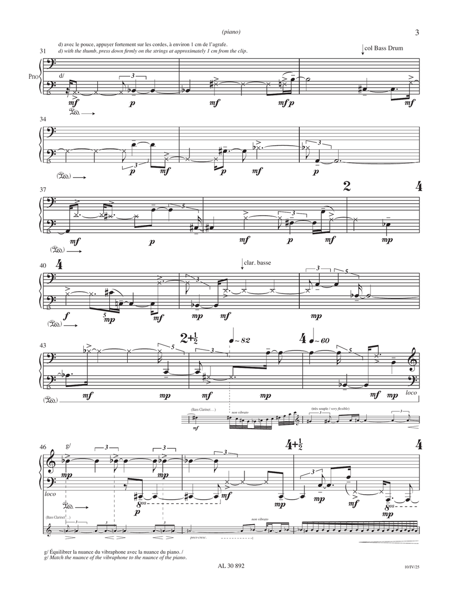 Par delà - Piano Bass Clarinet - Digital Sheet Music page 3