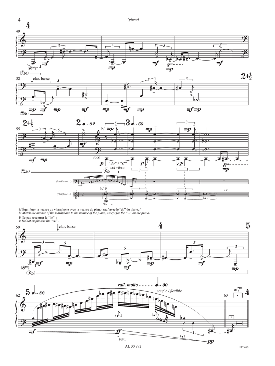 Par delà - Piano Bass Clarinet - Digital Sheet Music page 4