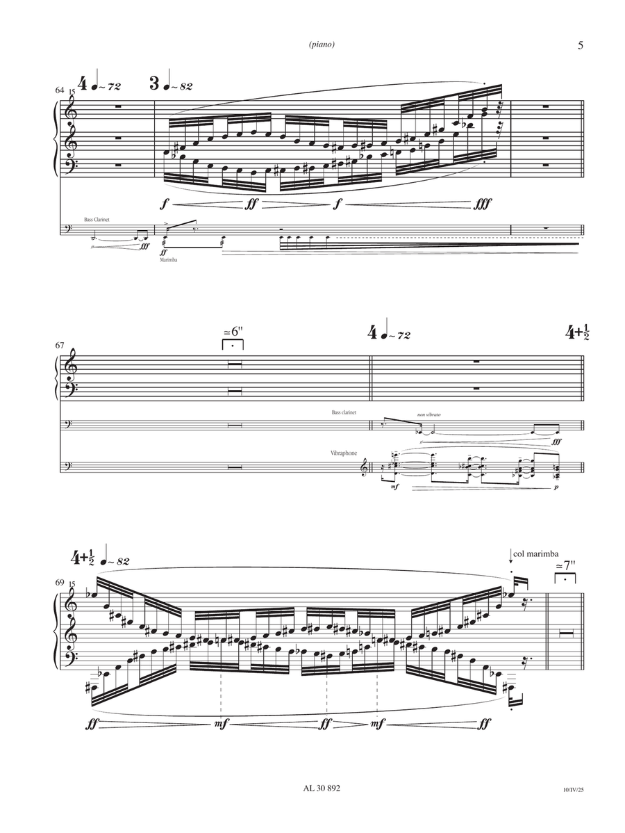 Par delà - Piano Bass Clarinet - Digital Sheet Music page 5