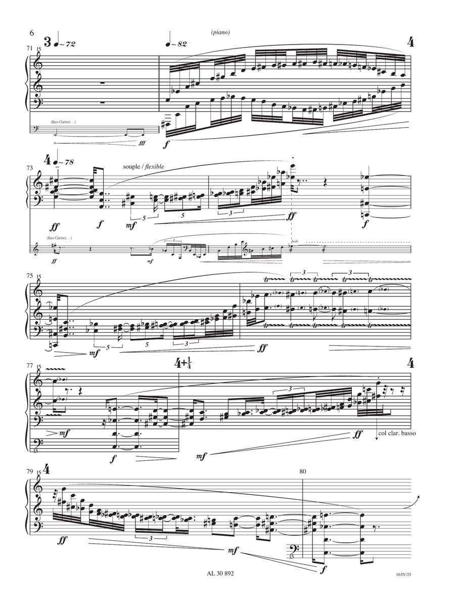 Par delà - Piano Bass Clarinet - Digital Sheet Music page 6