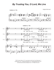 By Trusting You, O Lord, We Live (Vocal solo)