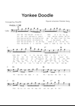 Yankee Doodle - Solo Alto Sax in Bb Major With Chords & Lyric