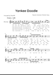 Yankee Doodle - Solo Alto Sax in Eb Major With Chords & Lyric