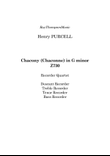 Purcell: Chacony (Chaconne) in G minor Z730 - recorder quartet