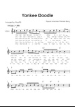Yankee Doodle - Solo Violin in C Major With Chords & Lyric