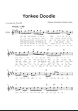 Yankee Doodle - Solo Violin in E Major With Chords & Lyric