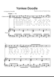 Yankee Doodle - Clarinet & Piano in Bb Major With Chords & Lyric