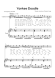 Yankee Doodle - Clarinet & Piano in D Major With Chords & Lyric