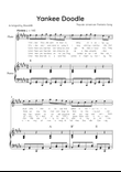 Yankee Doodle - Flute & Piano in E Major With Chords & Lyric