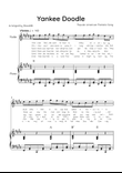 Yankee Doodle - Trombone & Piano in E Major With Chords & Lyric