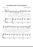 The Battle Hymn of the Republic - Alto Sax & Piano in Bb Major With Chords & Lyric