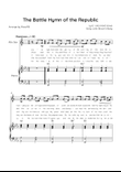 The Battle Hymn of the Republic - Alto Sax & Piano in Eb Major With Chords & Lyric