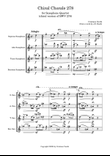 Chiral Chorale 278 for Saxophone Quartet