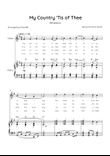 My Country 'Tis of Thee - Flute & Piano in G Major With Chords & Lyric
