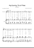 My Country 'Tis of Thee - Soprano Sax & Piano in F Major With Chords & Lyric