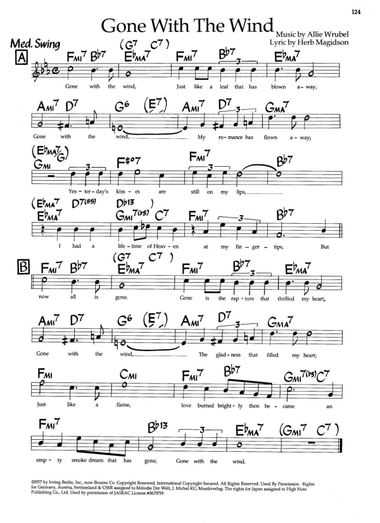 Gone With The Wind - Leadsheet