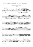 Sonata No. 16 in C Major KV 545 - Allegro - Alto Flute