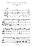 Sonata No. 16 in C Major KV 545 - Allegro - Oboe Solo w/ Piano