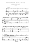 Sonata No. 16 in C Major KV 545 - Allegro - Clarinet Solo w/ Piano