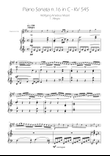 Sonata No. 16 in C Major KV 545 - Allegro - Clarinet in Eb Solo w/ Piano