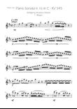 Sonata No. 16 in C Major KV 545 - Allegro - Tenor Sax Solo