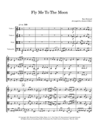 Fly Me To The Moon (In Other Words) String Quartet scores gallery preview page 3