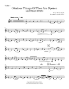 Glorious Things Of Thee Are Spoken [AUSTRIAN HYMN] String Quartet scores gallery preview page 3