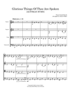 Glorious Things Of Thee Are Spoken [AUSTRIAN HYMN] String Quartet scores gallery preview page 5