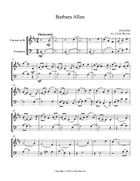 Barbara Allen, for Clarinet and Trombone Clarinet scores gallery preview page 3