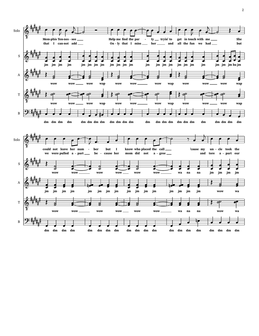 Memphis, Tennessee Memphis, Tennessee 4-Part scores gallery preview page 2