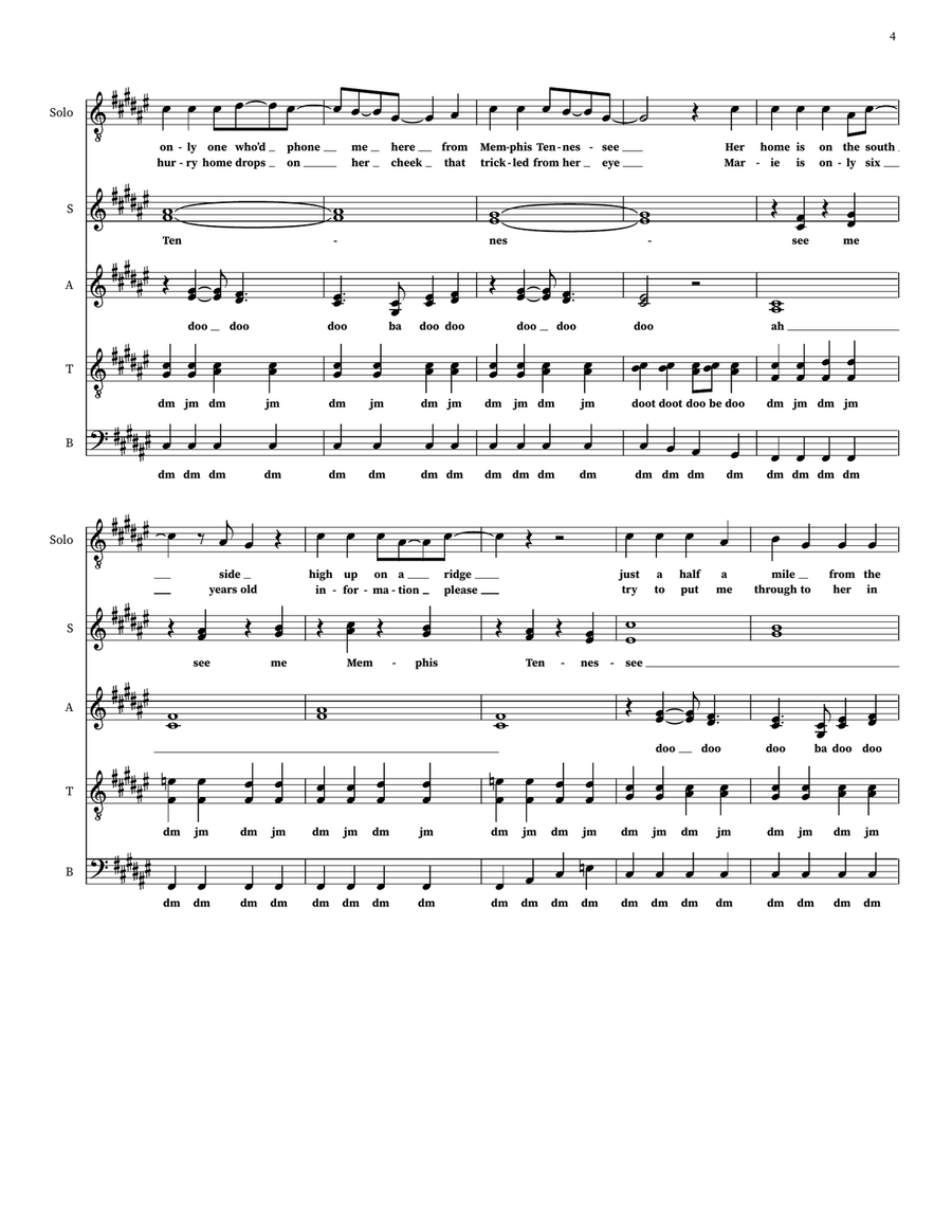 Memphis, Tennessee Memphis, Tennessee 4-Part scores gallery preview page 4