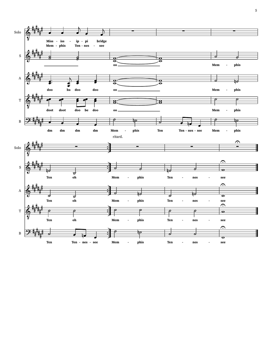 Memphis, Tennessee Memphis, Tennessee 4-Part scores gallery preview page 5