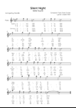 Silent Night (Stille Nacht) - Clarinet in Bb Major With Chords & lyrics in English & Germany - Easy