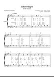 Silent Night (Stille Nacht) - Piano in E Major With Chords & lyrics in English & Germany - Easy
