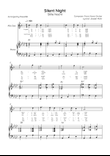 Silent Night (Stille Nacht) - Alto Sax & Piano in Ab With Chords & lyrics in English & Germany Easy