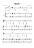 Silent Night (Stille Nacht) - Alto Sax & Piano in C With Chords & lyrics in English & Germany Easy