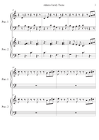 Addams Family Theme 1 Piano, 4-Hands scores gallery preview page 3