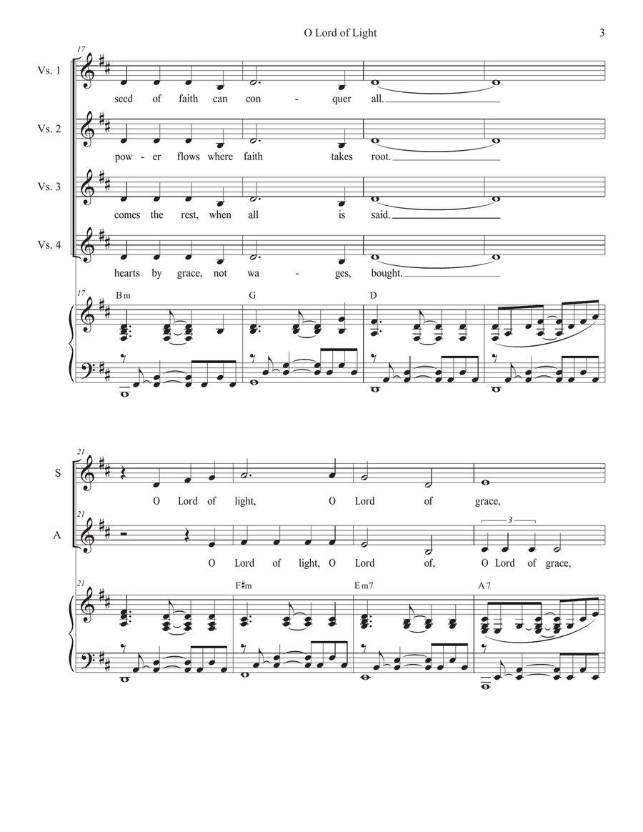 O Lord of Light, O Lord of Grace (2-part choir - (SA) by Stephen DeCesare SA - Digital Sheet Music page 3