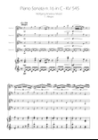 Sonata No. 16 in C Major KV 545 - Allegro - Clarinet Quartet